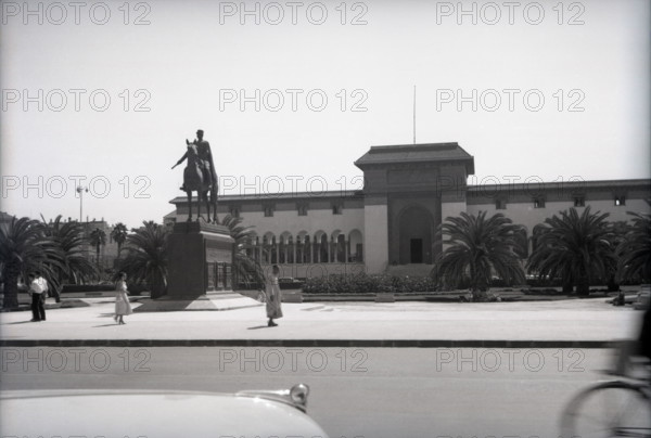 Lyautey Statue and Town Hall, Casablanca, Morocco, c1955. Creator: Arthur Charles Kirby Ware.