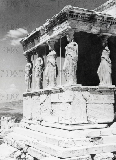 Caryatides, the Erechtheion, Athens, Greece, c1955. Creator: Arthur Charles Kirby Ware.