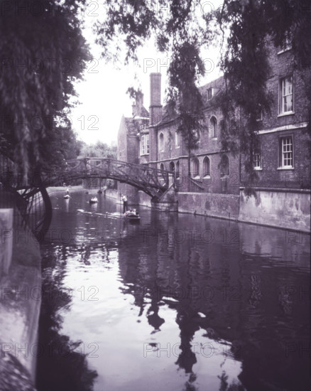 Punting on 'The Backs' at Cambridge, c1955. Creator: Arthur Charles Kirby Ware.
