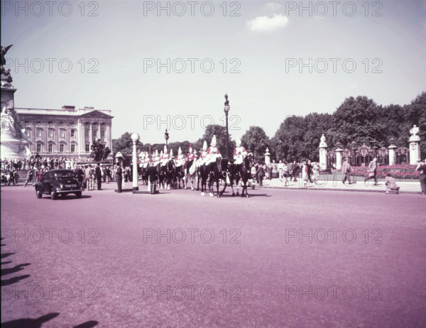 Horse Guards at Buckingham Palace, London, c1955. Creator: Arthur Charles Kirby Ware.