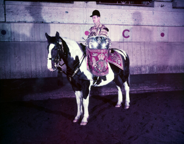 State drummer on horse, London, c1953.  Creator: Arthur Charles Kirby Ware.