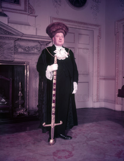 First Esquire William T. Boston, Swordbearer, Lord Mayor's Household Officers, London, c1953.  Creator: Arthur Charles Kirby Ware.