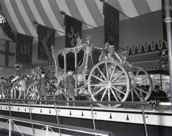 The Gold State Coach on display, London, c1953.  Creator: Arthur Charles Kirby Ware.