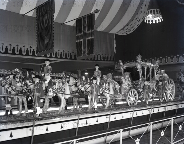 The Gold State Coach on display, London, c1953. Creator: Arthur Charles Kirby Ware.