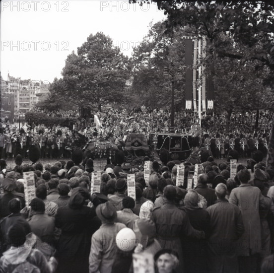 Coronation of Queen Elizabeth II, London, 2 June 1953.  Creator: Arthur Charles Kirby Ware.