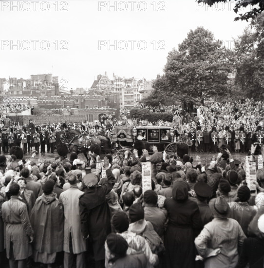 Coronation of Queen Elizabeth II, London, 2 June 1953.  Creator: Arthur Charles Kirby Ware.
