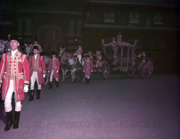 The Gold State Coach, Royal Mews, London, c1953. Creator: Arthur Charles Kirby Ware.