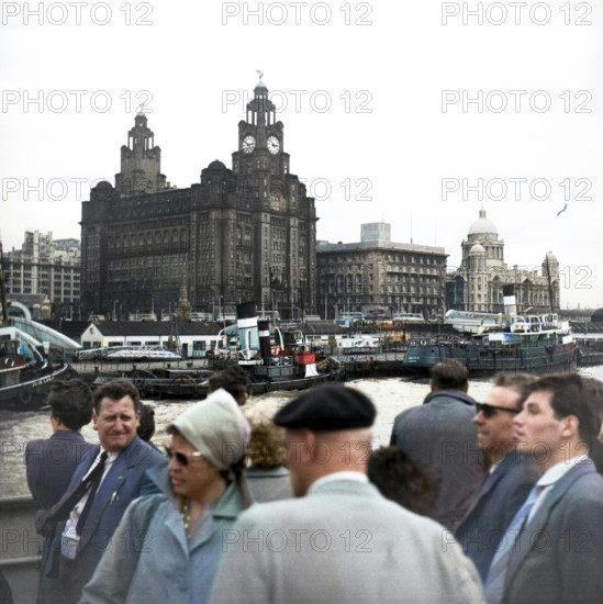 Liver Building and Port of Liverpool Building, Liverpool, c1955. Creator: Arthur Charles Kirby Ware.
