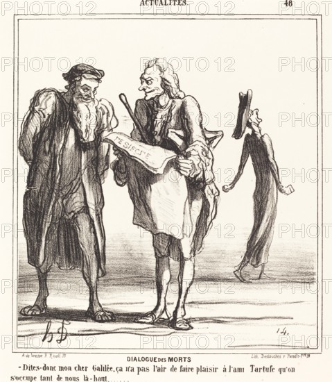 Dialogue des morts, 1867. Creator: Honore Daumier.