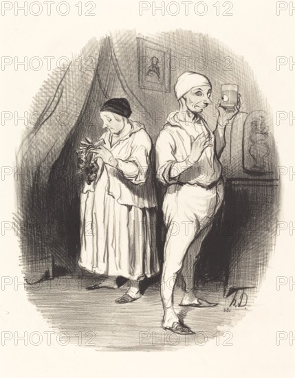 L'oeil du maitre, 1842. Creator: Honore Daumier.