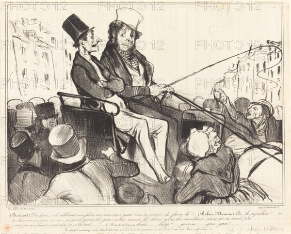 Bertrand, dis donc, s'ils allaient nous faire..., 1838. Creator: Honore Daumier.
