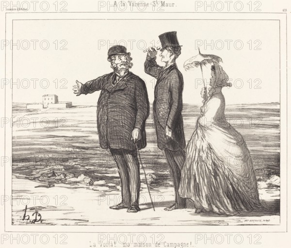 À la Varenne - St-Maur, 1862. Creator: Honore Daumier.