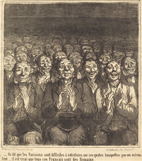 - On dit que les Parisiens sont difficiles à satisfaire,..., 1864. Creator: Honore Daumier.