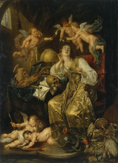 Allegory of Prudence Triumphing Over Vanity, (Allegory of Faith), 1670. Creator: David Teniers II.