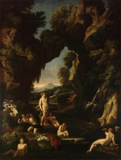 Landscape with Diana and Actaeon, 1667. Creators: Carlo Maratti, Gaspard Dughet.