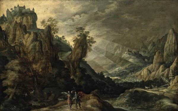 Landscape with Tobias and the Angel, 1550. Creator: Kerstiaen de Keuninck.