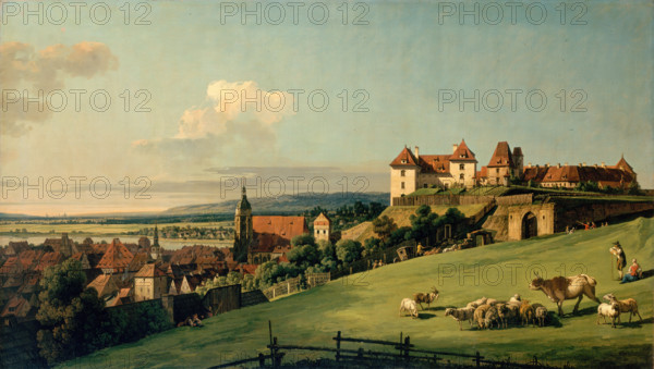View of Pirna from the Sonnenstein Castle, 1750. Creator: Bernardo Bellotto.