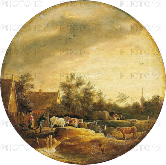 Landscape with Cows, 1644. Creator: David Teniers II.
