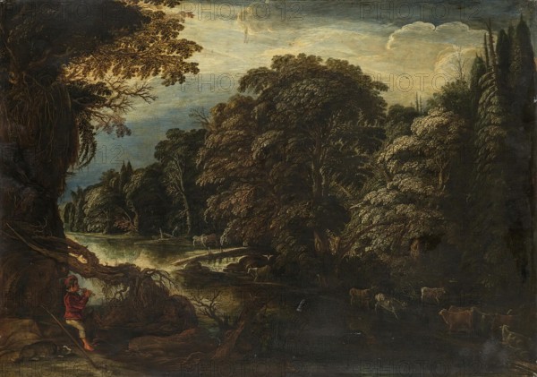 Forest, 1650. Creator: Follower of Adam Elsheimer.