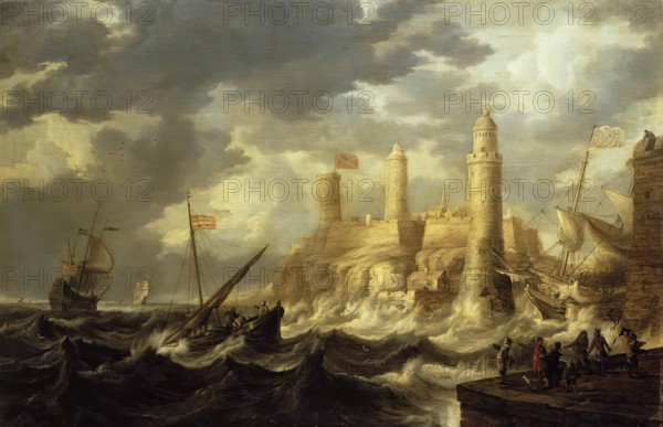 Fortified Harbour, 1646. Creator: Bonaventura Peeters I.