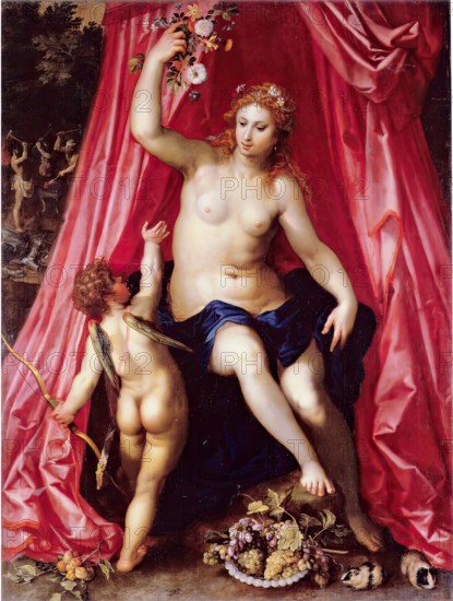 Venus and Cupid, 1600. Creators: Jan Brueghel the Elder, Hendrick van Balen I.