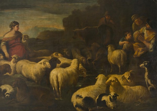 Flock of Sheep, 1677. Creator: Luca Giordano.