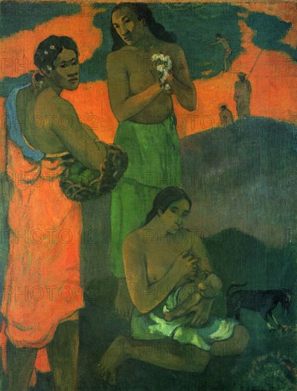 Women on the Seashore (Motherhood), 1899. Creator: Paul Gauguin.