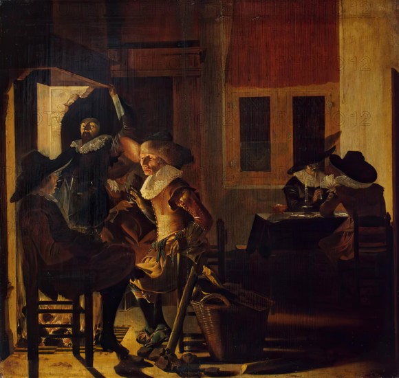 Soldiers Beside a Fireplace, 1633. Creator: Willem Cornelisz Duyster.