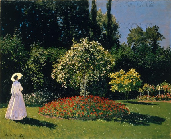 Woman in the Garden, 1867. Creator: Claude Monet.