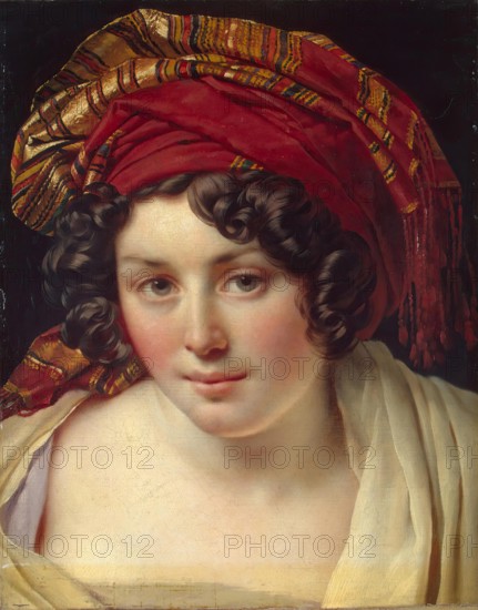 Head of a Woman in a Turban, 1820. Creator: Girodet de Roucy-Trioson.