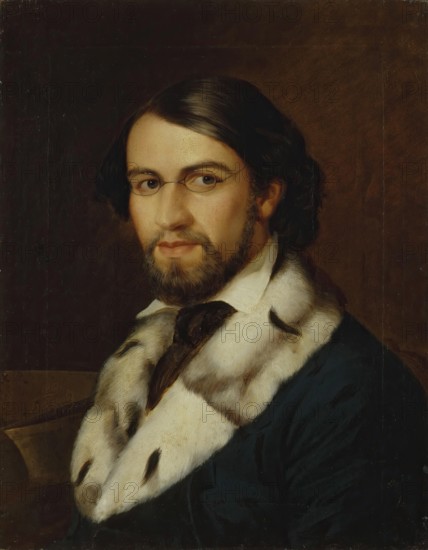 Portrait of a Man, 1861. Creator: Vasily Perov.