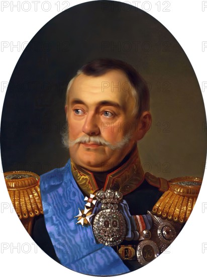 Portrait of the Minister of the Court of Prince Volkonsky, 1864. Creator: Georg von Bothmann.