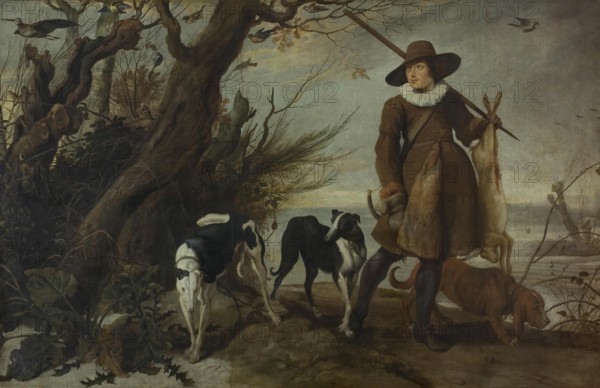 Hunter with Dogs in a Landscape, 1625. Creator: Jan Wildens.
