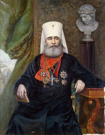 Portrait of Metropolitan Antonius (secular name Alexander V Vadkovsky) (1846-1912), 1911. Creator: Andrei Andreevich Karelin.