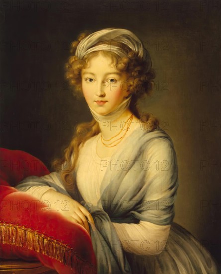 Portrait of Empress Yelizaveta Alekseyevna, 1798. Creator: Elisabeth Louise Vigee-LeBrun.