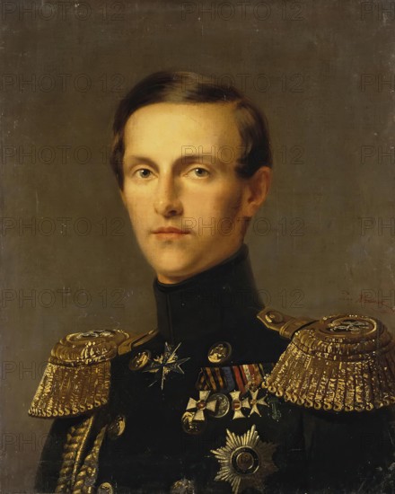 Portrait of Grand Duke Konstantin Nikolayevich, 1850. Creator: Franz Kruger.