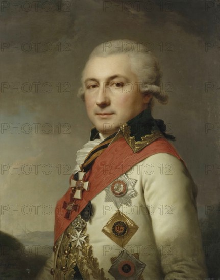 Portrait of Admiral Osip de Ribas, 1796. Creator: Johann Baptist Lampi I.