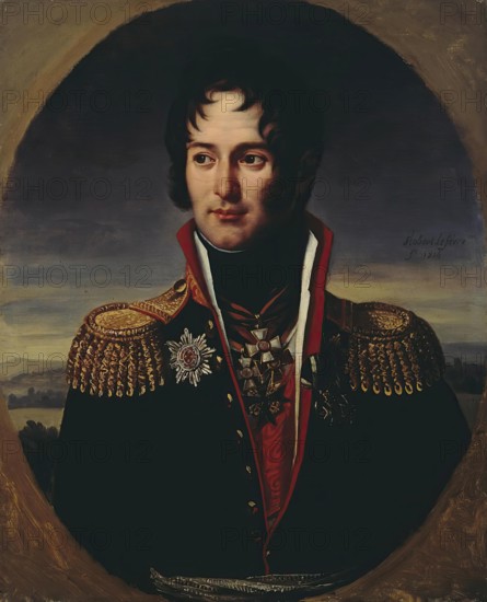 Portrait of General Piotr Chicherin, 1814. Creator: Robert Lefevre.