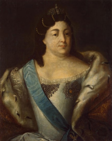 Portrait of Empress Anna Ioannovna, 1730. Creator: Unknown.