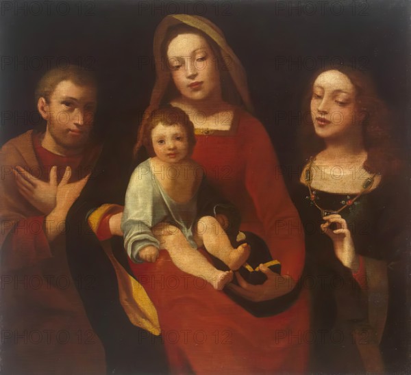 Madonna and Child with St Francis and St Catherine, 1523. Creator: Giovanni Francesco Caroto.