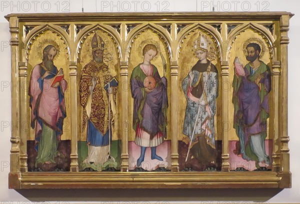 St Matthew the Evangelist (?), St Dujam, St Anastasius, St Louis of Toulouse and St Mark..., 1450. Creator: Dujam Vuskovic.