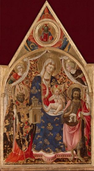 Madonna and Child, with a Bishop, St John The Baptist and Angels, 1415. Creator: Antonio da Firenze.