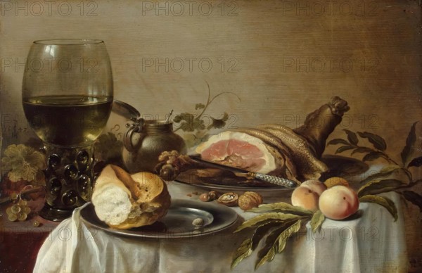 Breakfast with Ham, 1647. Creator: Pieter Claesz.