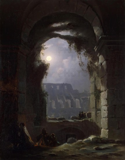View of the Colosseum by Night, 1830. Creator: Franz Ludwig Catel.