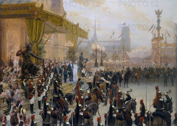 Ceremonial Reception of Nicholas II in Paris, 1896. Creator: Georges Becker.
