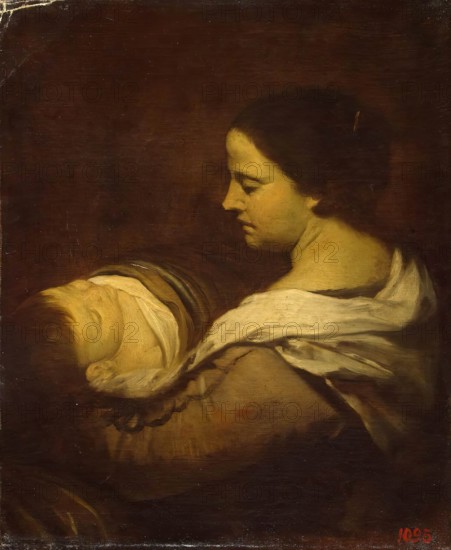 Woman with Sleeping Child, 1660. Creator: Juan Bautista Martínez del Mazo.