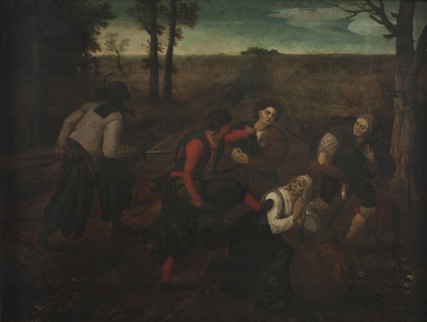 Peasants Being Attacked by Bandits, 1550. Creator: Pieter Bruegel the Elder.