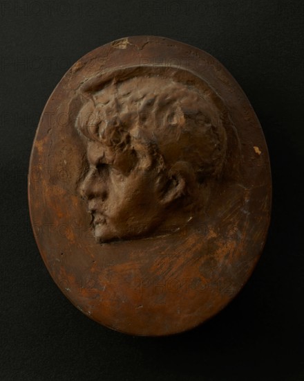 Cast of the head of a non-Roman auxiliary with large nose. Creator: Unknown.