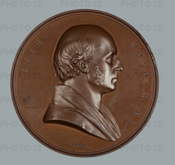 William Wyon R.A., Art Union of London medal, 1854. Creator: Leonard Charles Wyon.