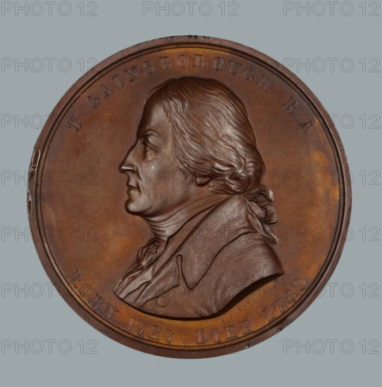 Thomas Gainsborough R.A., Art Union of London medal, 1859. Creator: E. Ortner.